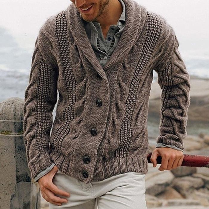 Knitted cardigan sweater