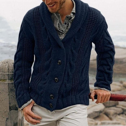 Knitted cardigan sweater