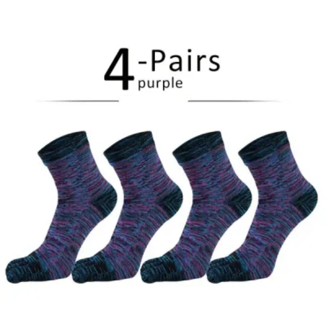 Men's Simple Casual Toe Socks Cotton Long Socks